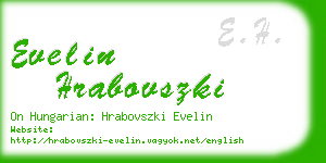 evelin hrabovszki business card